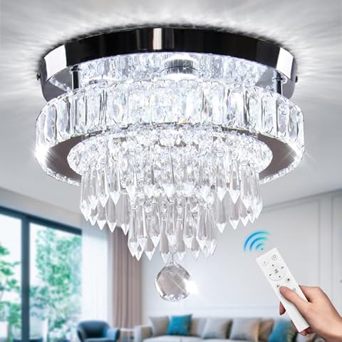 Cainjiazh 11.8" Dimmable Crystal Chandelier Cover
