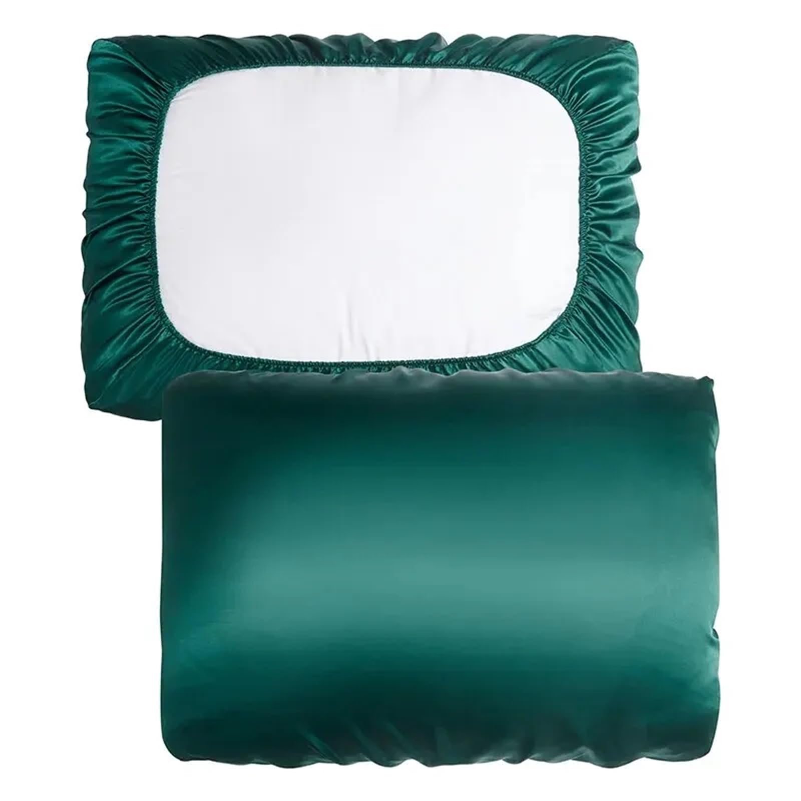 LYXYGMV Satin Pillowcase With Elastic Cord For A Comfortable Sleep In Your Bedroom for Bedrooms(Dark Green)