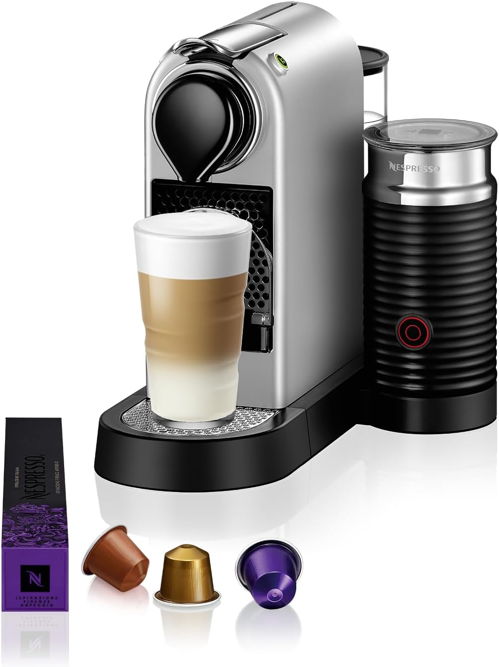 CitiZ&milk Coffee Machine by Nespresso - Elegant Silver Design, Premium Milk Frothing System, UAE Version