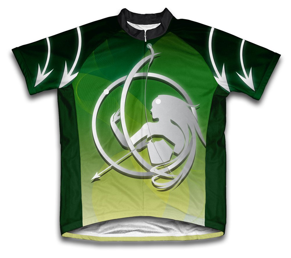 ScudoPro Sagittarius Short Sleeve Cycling Jersey for Youth - Size XS Green