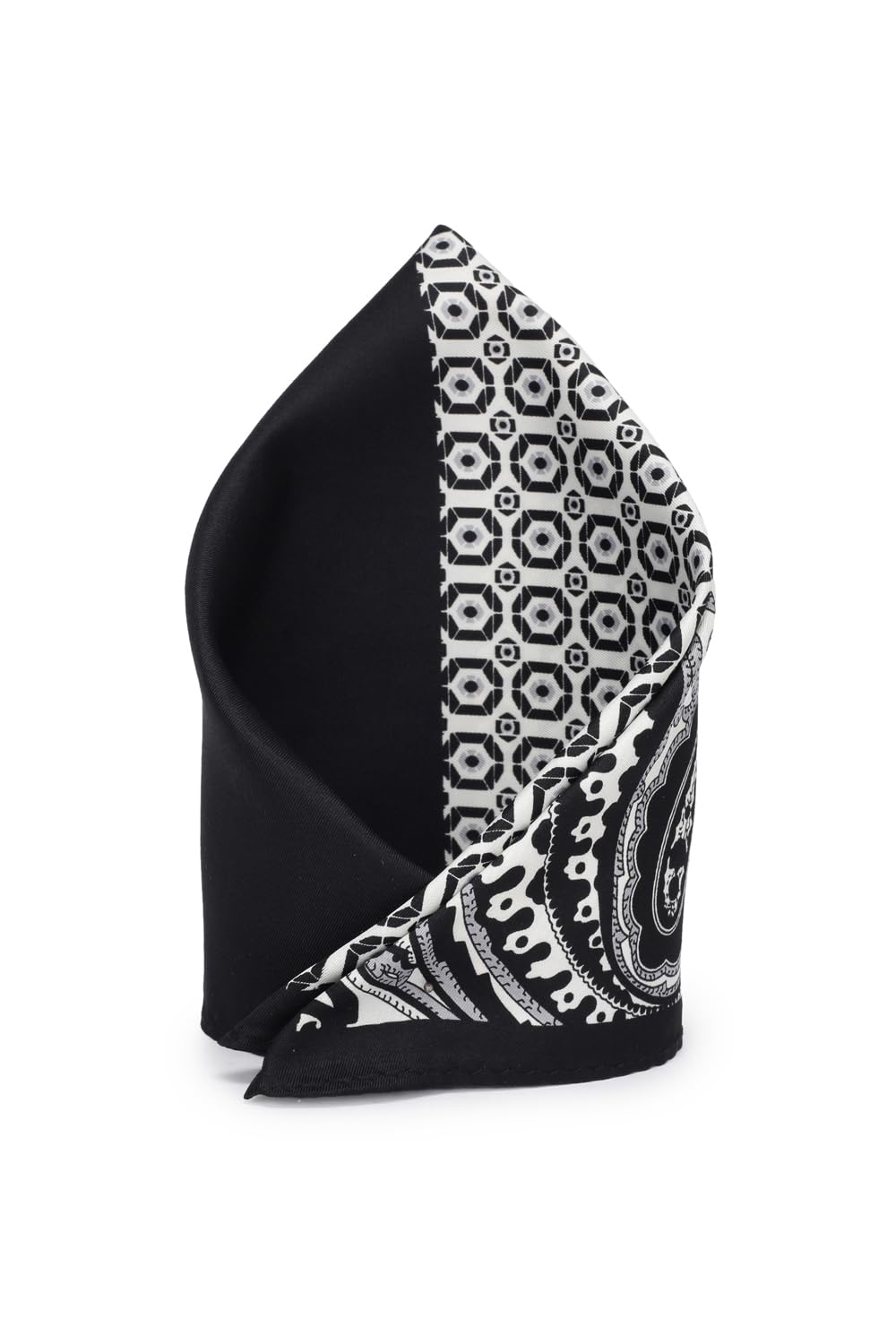 louis philippe Men Black Print Party Pocket Square-picture-25