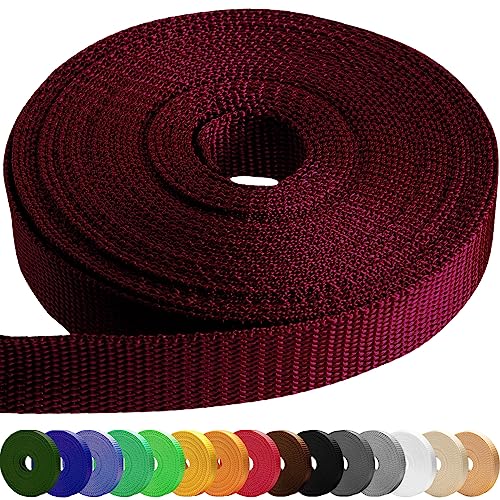 Image of TECEUM 3 /4 inch & 5 /8 inch & 1 inch & 1.5 inch & 2 inch Webbing - 10 25 50 Yards - 40+ Colors - Heavy Duty 1 Inch 1.5 Inch 2 Inch Backpack Straps - Webbing for Outdoors Indoors Crafting DIY