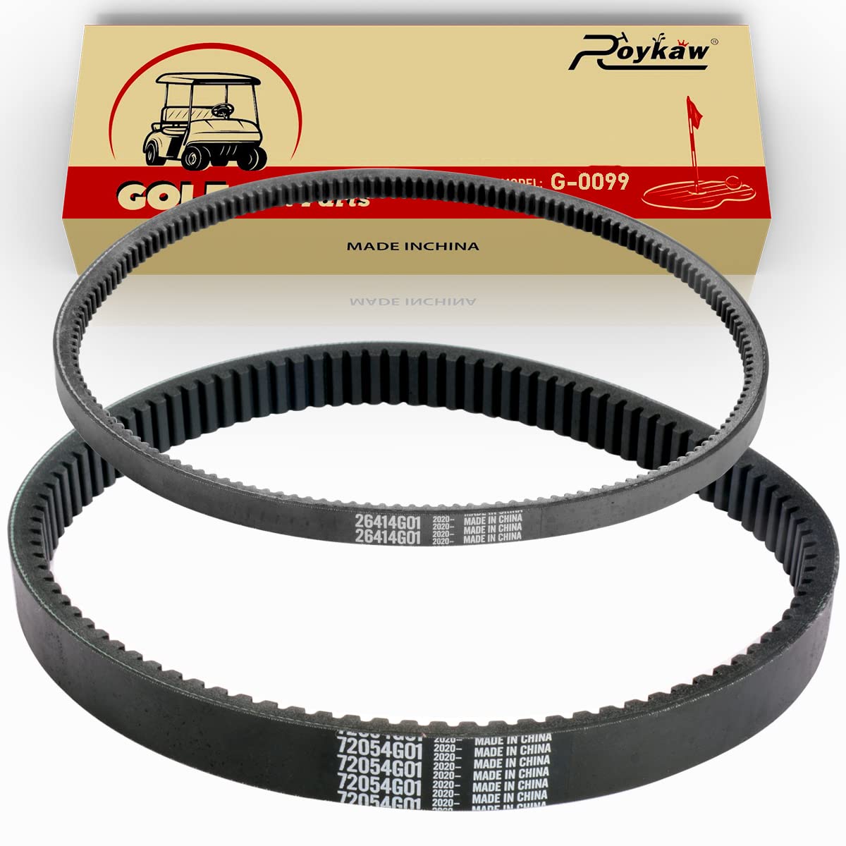 ROYKAW EZGO TXT Gas Drive Belt & Starter Belts Kit for EZGO