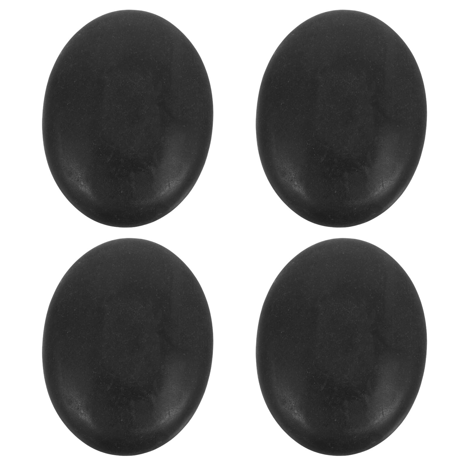 4 Piezas Piedra de Masaje Caliente de Basalto Negro para Spa Masaje de Espalda y Cuello Relajación Piedras Calientes