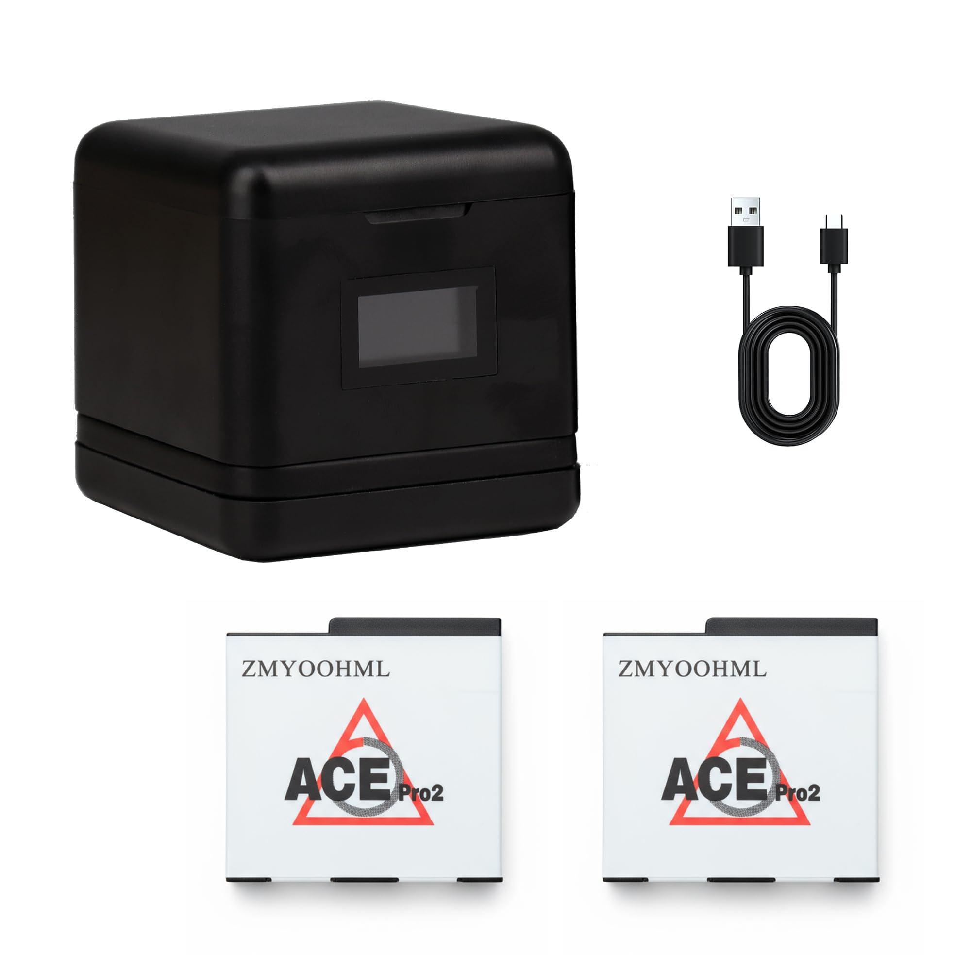 ZMYOOHML ace pro 2 1800mah Long-Lasting Battery with Fast Charger - Compatible with Accessories for ace pro 2 Camera