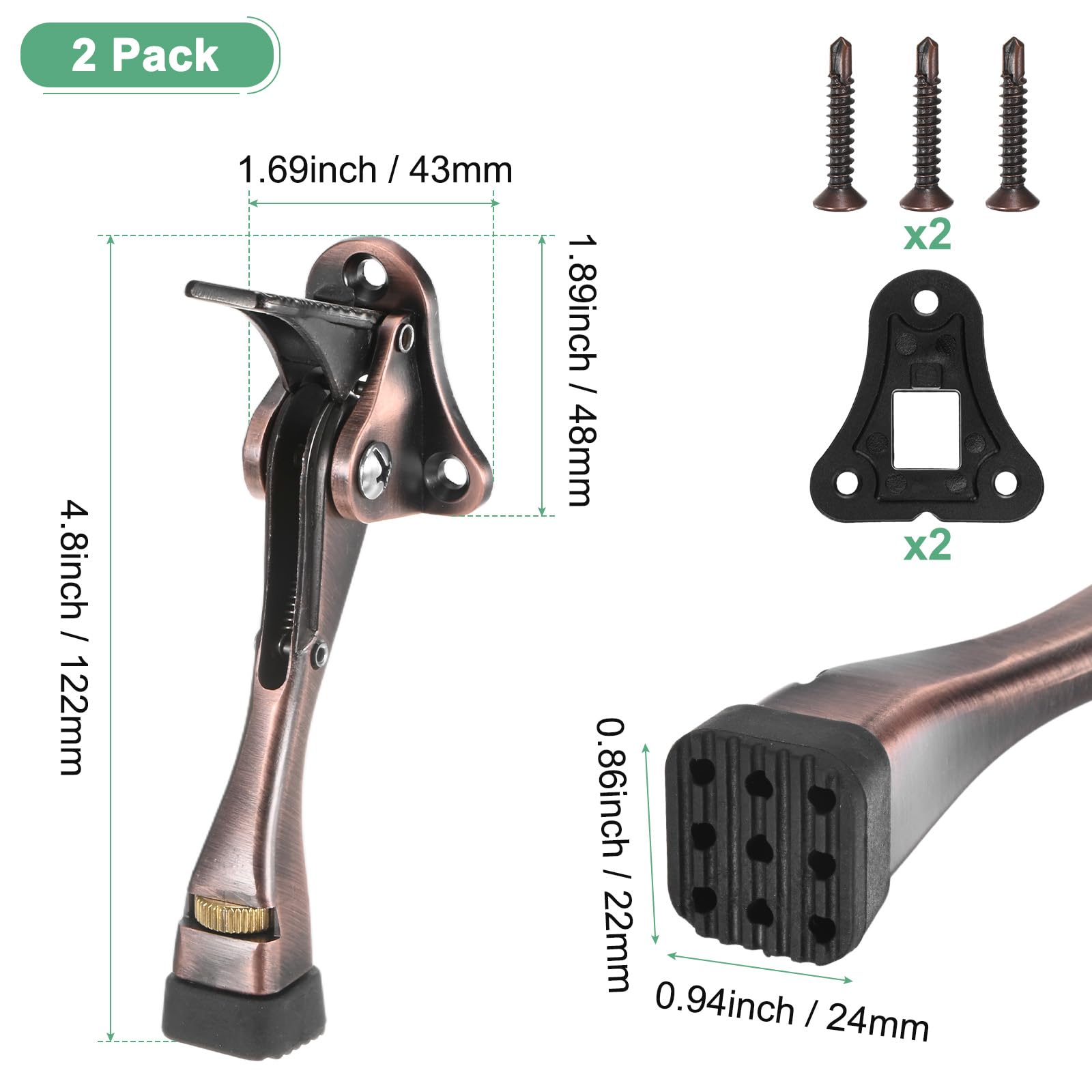 M METERXITY 2-Pack Door Stoppers - Image 3