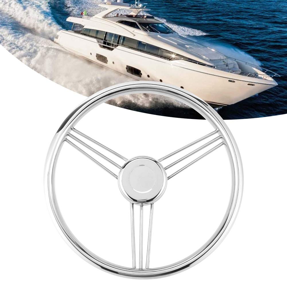Edelstahl Boots lenkrad 13 1/2 Zoll 9 Speichen Yacht poliert Spiegel Finish Marine Grade 316 für Boote und Yachten