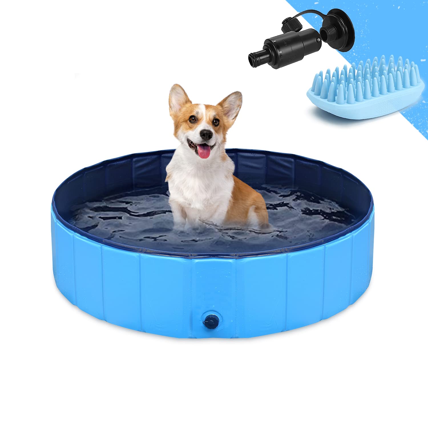 Buy Dog Pool, Foldable Kiddie Pool Folding Pet Pools for Medium Dogs