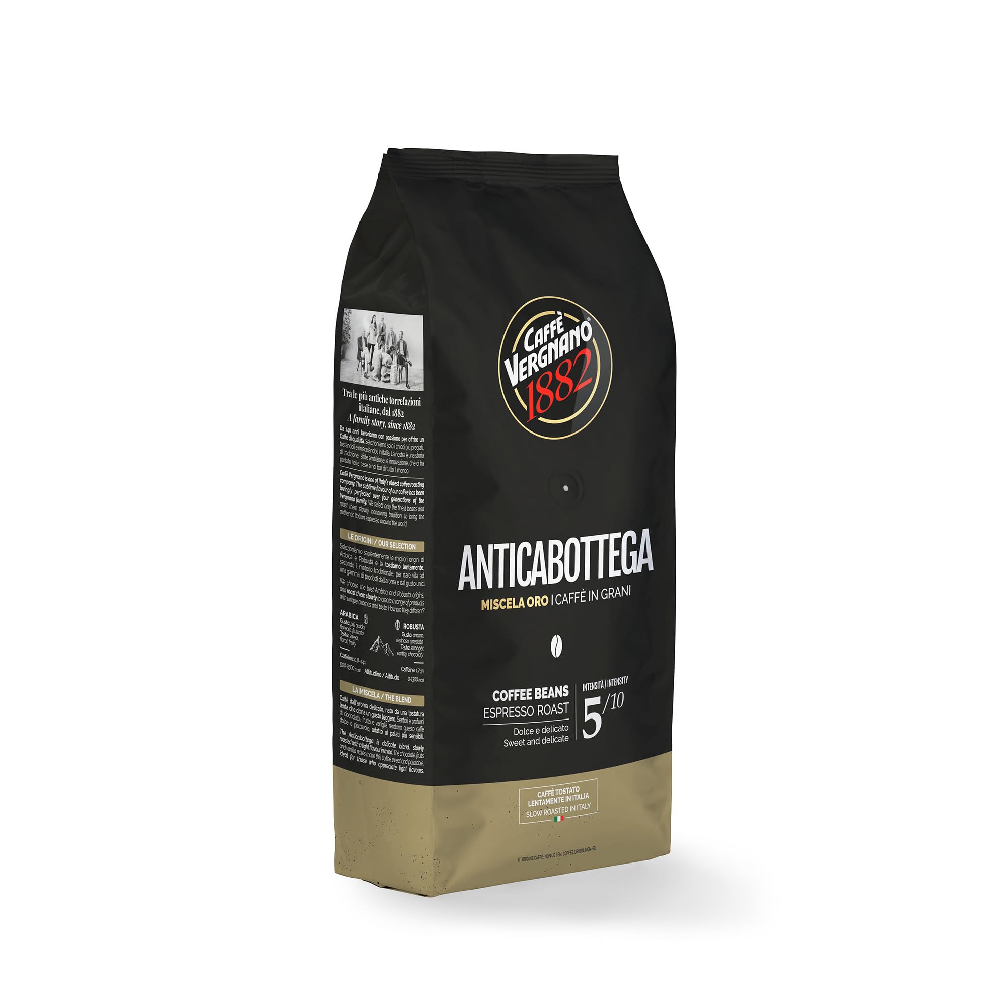 Caffè Vergnano 1882 Kaffeebohnen Anticabottega - 1 Packung enthält 1 Kg