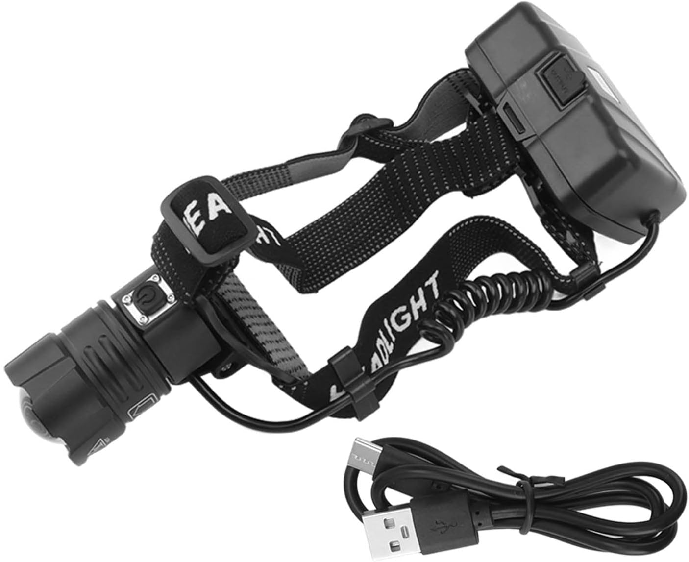 Fafeicy 90000 LM LED Rechargeable Headlamp for Outdoor Sports