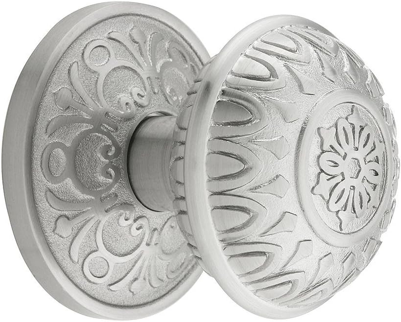 Lancaster Door Set with Lancaster Knobs Privacy in Satin Nickel. Doorsets.