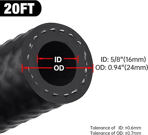 Miniatura 23 de EVIL ENERGY Línea de manguera de combustible 3/8 bloqueo de empuje SAE 30R7 NBR 20FT 300PSI