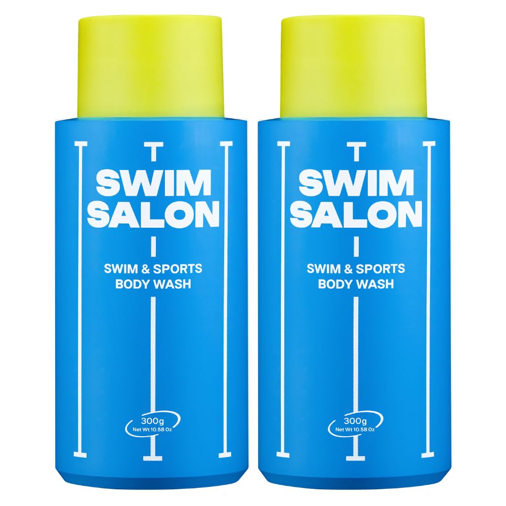 Chlorine Removal Body Wash for Swimmers | Vitamin C Removes Chlorine & Restores Skin Barrier | For Pool, Saltwater & Hard Water | Sulfate-Free, Silicone-Free (10.58 oz, Pack of 2)