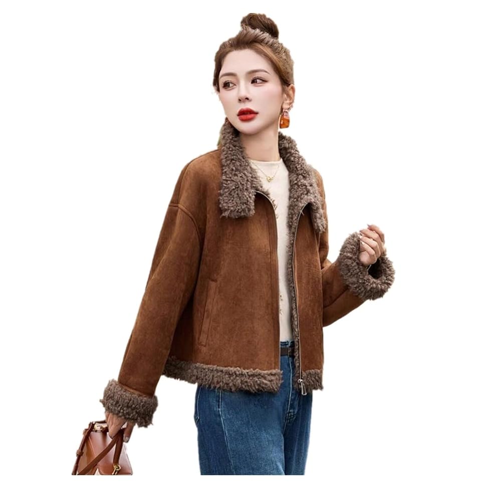 Amazon | [Msymay] ムートンジャケット レディース 革ジャン