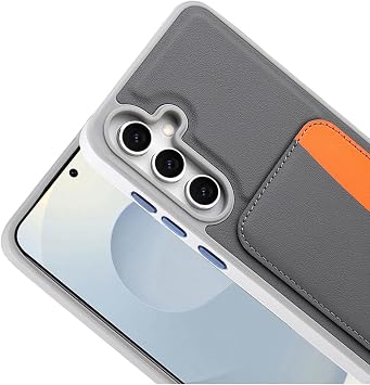 CONSTRAIN - Samsung Galaxy S25 FE ile uyumlu Kılıf Kamera Korumalı Kartlıklı Cüzdanlı Renkli Tuşlu Deri Tasarımlı Silikon