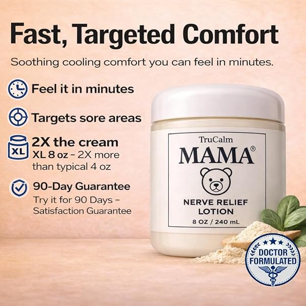 Mama Lotion â Neuropathy Nerve Relief Cream with Magnesium Chloride - Maximum Strength Comfort for Feet, Hands, Legs, Toes - Fast-Absorbing and Non-Greasy Formula for Food and Leg Comfort - 8 Oz - 2