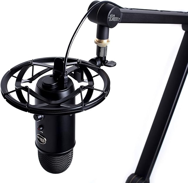 Blue Microphones Radius III Custom Microphone Shockmount for Yeti and Yeti Pro USB Microphones, Compatible with Standard Microphone Stands and Any Mic or Mic Clip with Standard Thread Mount - Black