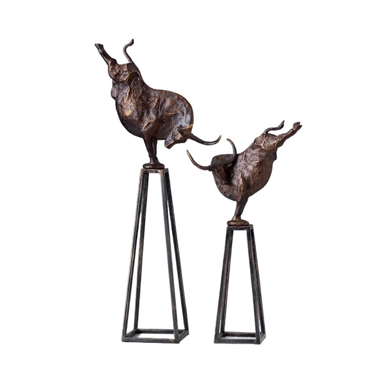 FbqLhe1ahh Animal-shaped Ornaments Modern Resin Craft Decorations for Living Room TV Cabinets Decor