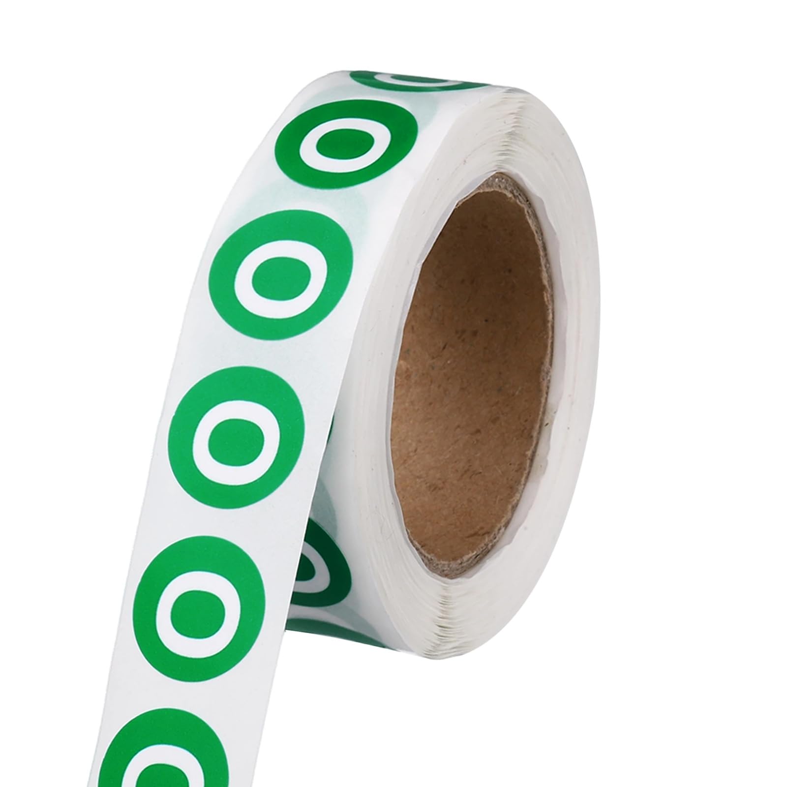 PATIKIL 0.6" Letter Stickers, 600Pcs Alphabet Stickers Letter O Round Labels Small Vinyl Self Adhesive Label Circle Decals 1 Roll Capital Initial for Office Home Organize Inventory, Green