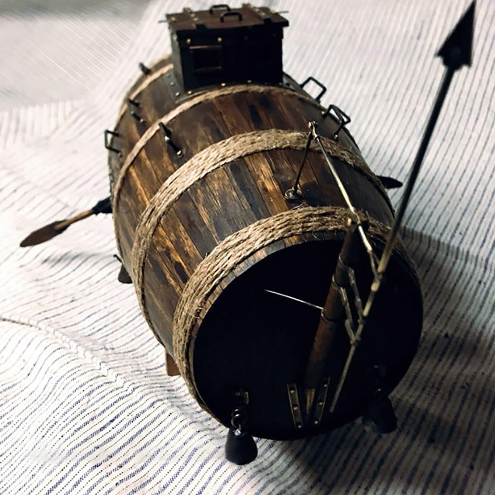 NIKONOV Hölzernes U-Boot-Modell-Kit Statische Simulation U-Boot-Modell Handmade Assembly Kit No Finished