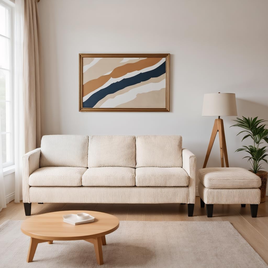 L Shaped Couch, Convertible Sleeper Sofa Bed with Chaise Lounge Storage, Sectional Couches for Living Room, Lounge Sectional Couch for Apartment and Small Spaces, Off-White