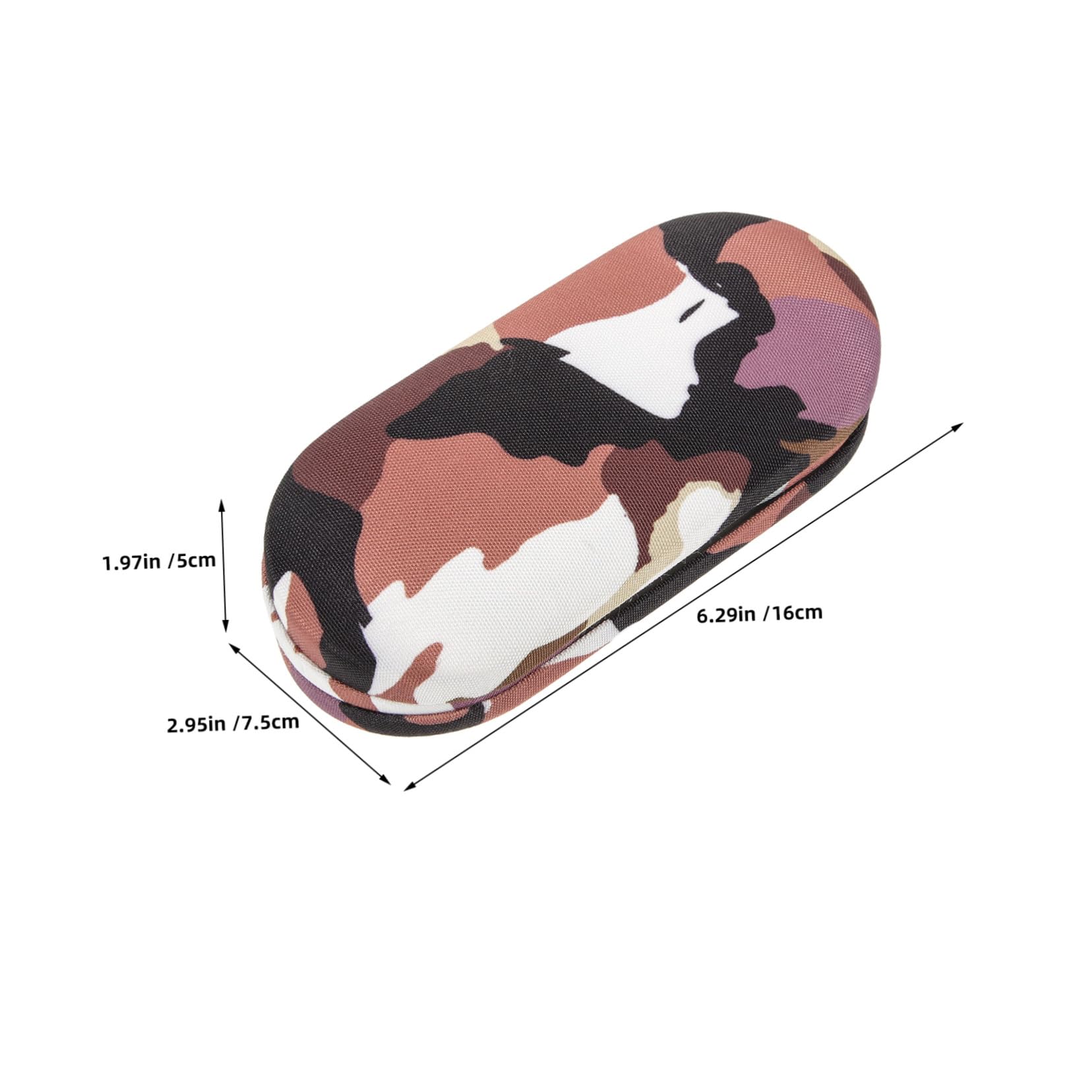 VALICLUD 2ensembles Étui à Lunettes Double Avec Compartiments Séparés Boîte De Rangement Portable Pour Lunettes Et Lentilles Protection Rigide Et Design Camouflage Unique