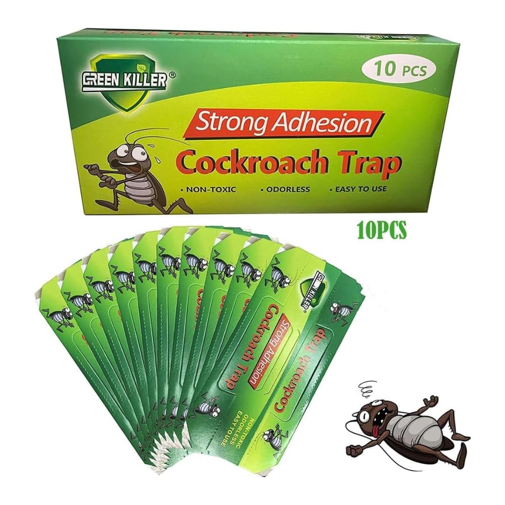 Sticky Cockroach Traps Pack of 10 | Strong Adhesive Boards for Cockroaches, Ants, Crawling Insects | Non-Toxic, Pesticide-Free Bug Trap for Kitchen, Home, Office | Safe for Kids & Pets-image-45