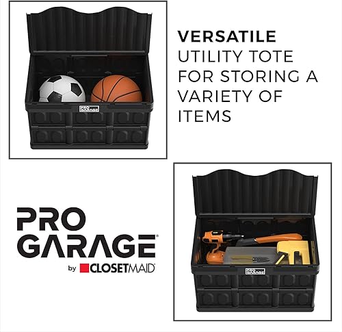 Miniatura 3 de ClosetMaid ProGarage 10848 Contenedor de almacenamiento utilitario de 12 cuartos de galón, color negro