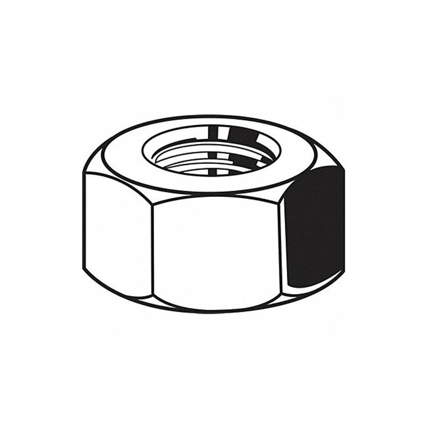 Hex Nut,5/8-18,Gr 8,Steel,YP,PK25