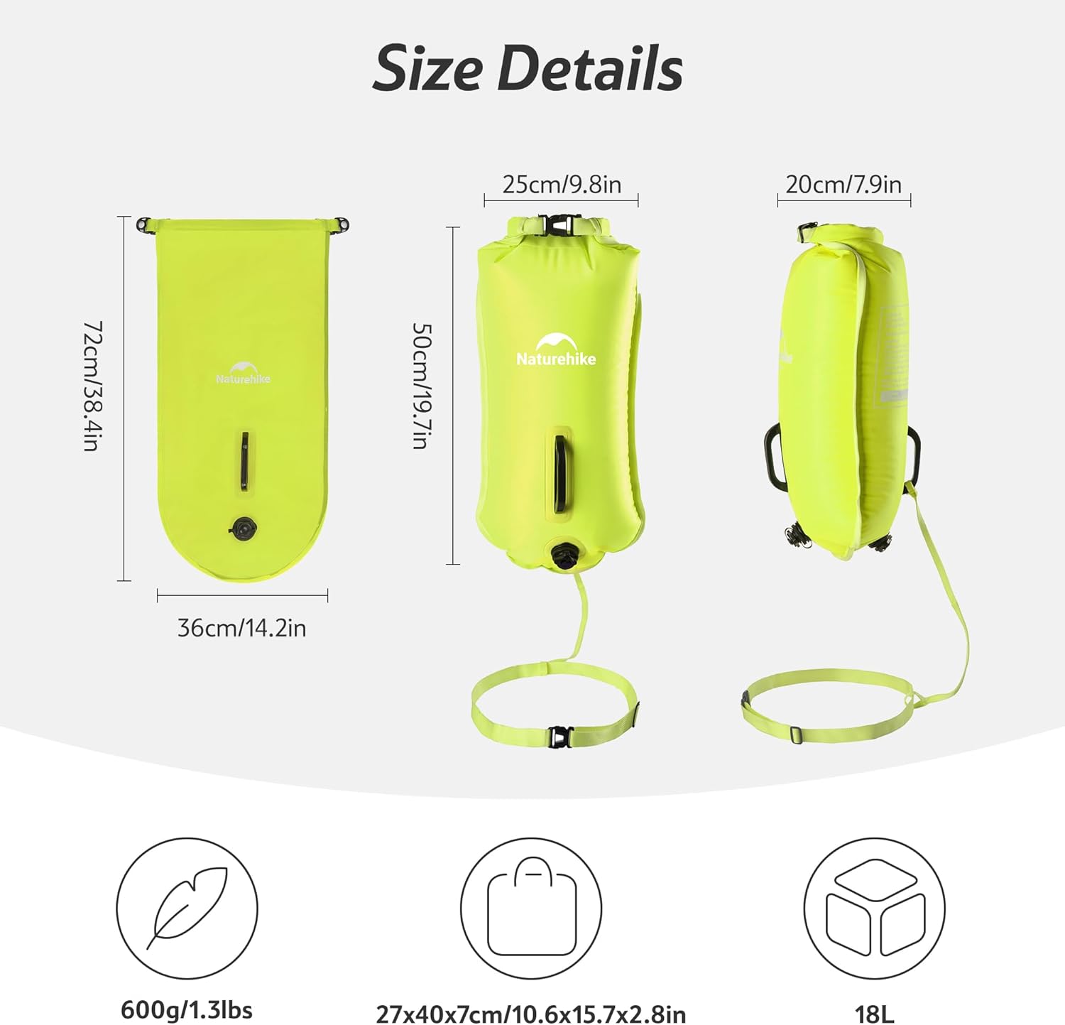 Naturehike Waterproof Dry bags for Women Men, Roll Top Dry Storage Bag Ultralight Dry Sack, Outdoor Bags Keep Gear Dry for Hiking, Kayaking, Camping, Swimming, Boating