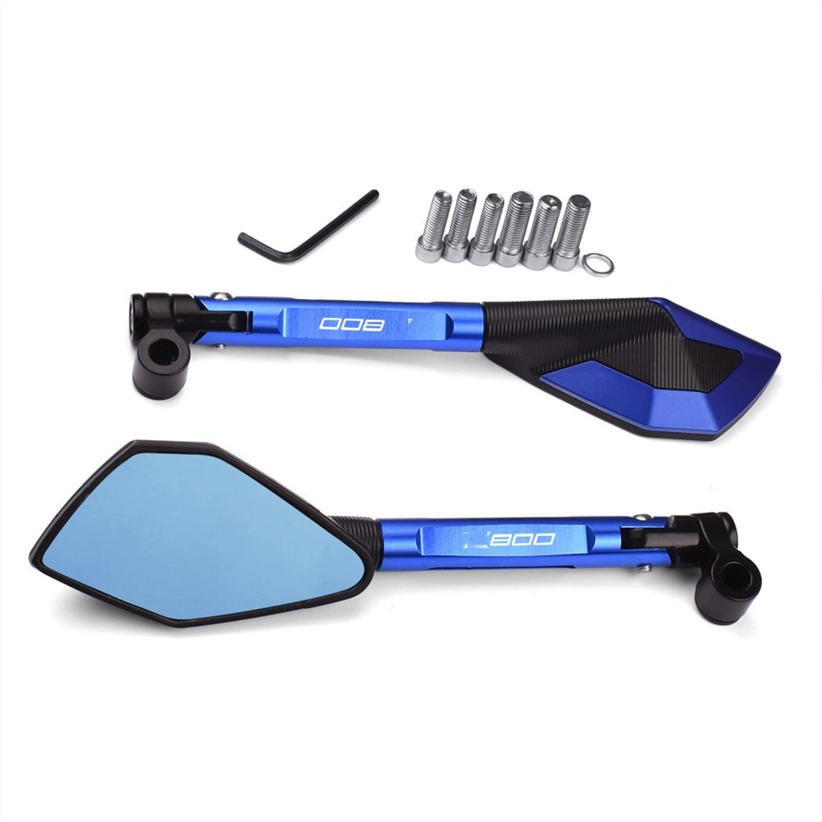Rétroviseur Moto Bleu Kawasaki Z800 Z800E Ninja 800 Miroir CNC Anti-reflet