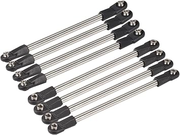 Stainless Steel Chassis Tie Rod 275mm Wheelbase Links Set with M4 Rod Ends for 1/10 RC Crawler 275WB SCX10 D90 TF2 DIY Part