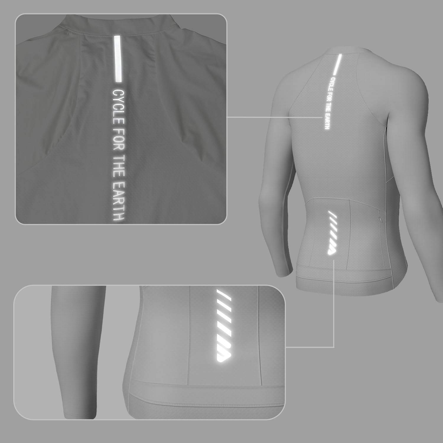 Lo.gas Radtrikot Herren Regular Fit | Rennrad Trikot mit durchgehendem Reißverschluss, 3 Taschen & Reflektorstreifen. Kühles Fahrradtrikot bietet Hautkomfort
