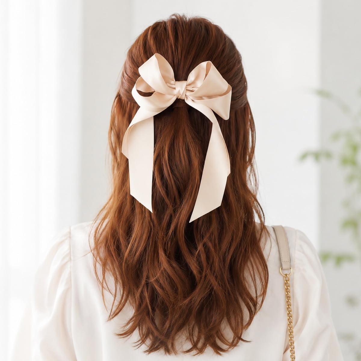 Amazon | リボン ヘアゴム ヘアアクセサリー 髪飾り 大きめ レディース