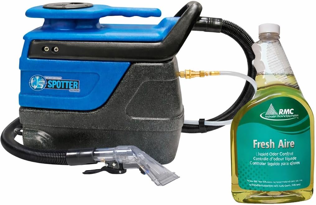 Sandia 50-1000 Commercial Spot Extractor Bundle – Dual Machine Package with RMC Fresh Aire RTU Liquid Odor Neutralizer – Portable Carpet & Upholstery Cleaning System