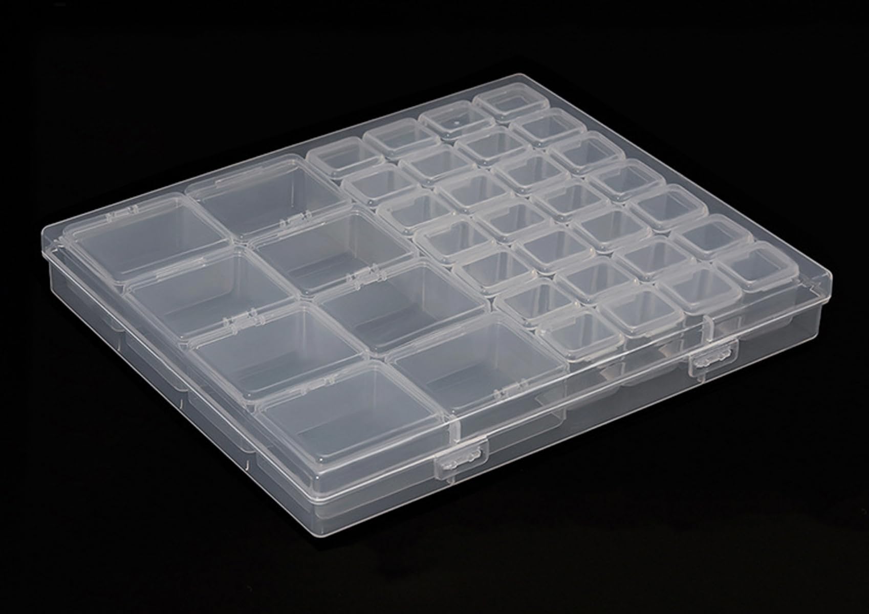 Diamond Painting Aufbewahrungsbox, Diamond Painting Zubehör Boxen, Kunststoff Diamant Stickerei Box, Diamant Stickerei Sortierbox mit Deckel für kleinteile Storage Box Accessory Boxes (36 Fächer)