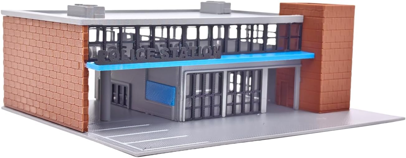 Outland Models Miniatures Modern Style Police Dept Station 1:160 N Scale