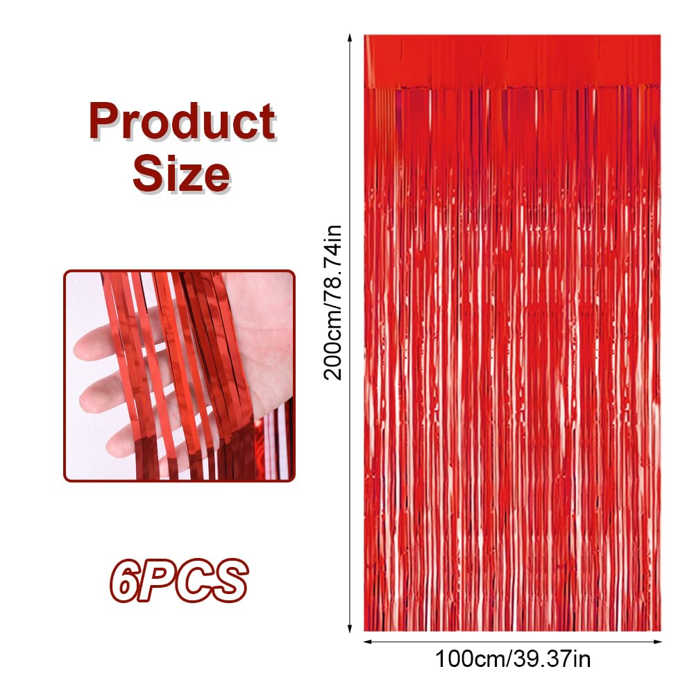 1 Lot De Rideaux à Franges Métalliques Scintillants Pour Décorations De