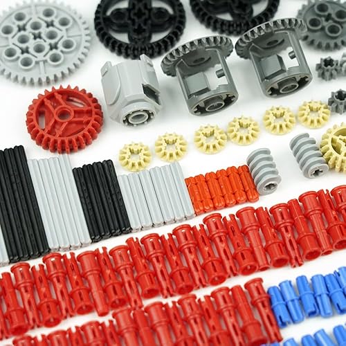Miniatura 4 de Piezas Técnicas Ruedas Ejes Conectores de Caja de Cambios Diferenciales Ladrillos, Juego de Piezas de Repuesto a Granel Piezas de Ladrillos de