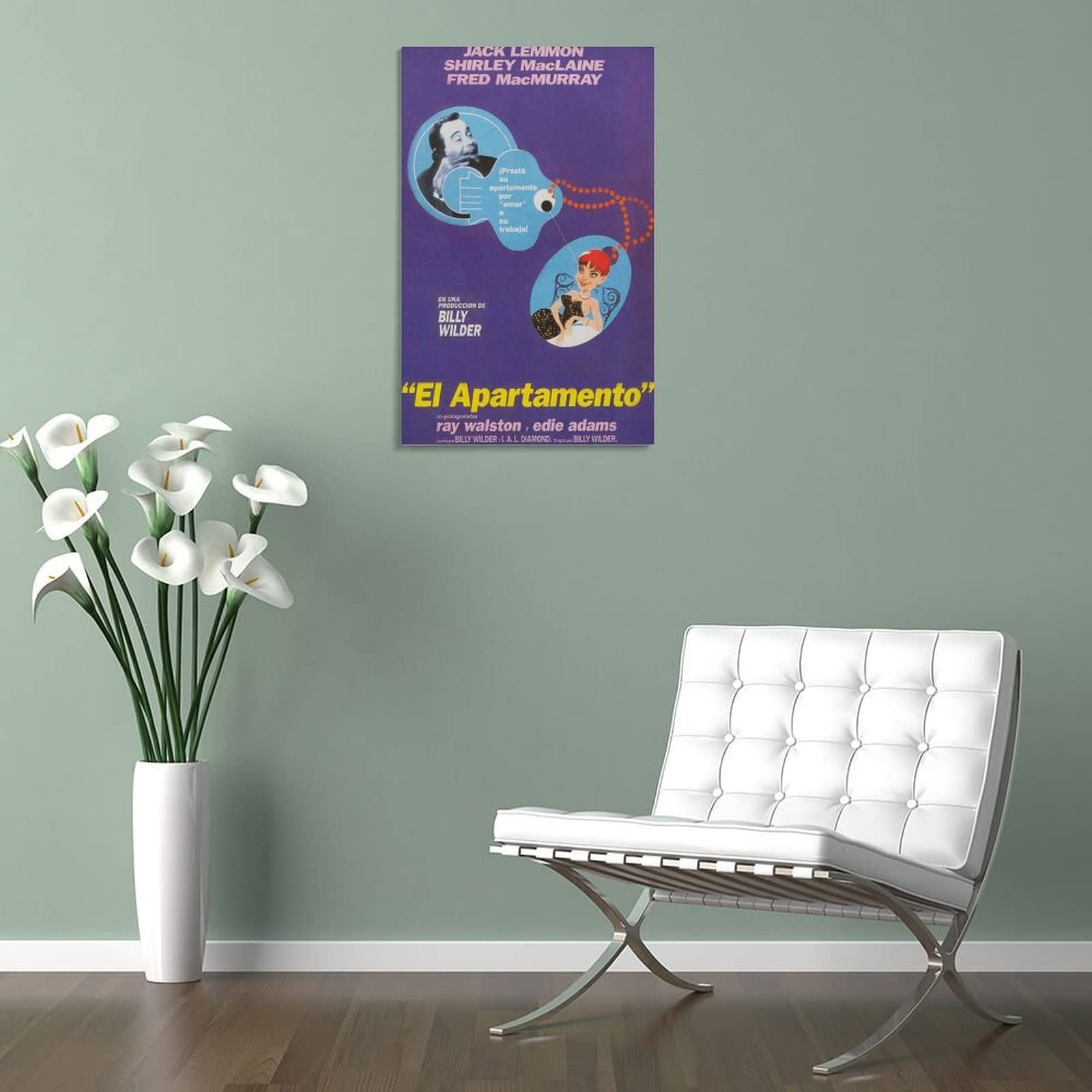 Poster su tela con stampa artistica da parete, con film commedia The Apartment, moderno, per camera da letto, 40 x 60 cm