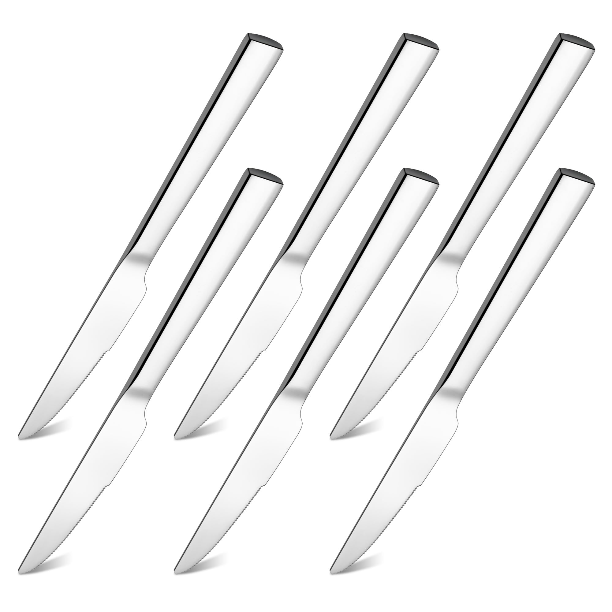 HaWare Tafelmesser 6 Stück, Edelstahl Frühstücksmesser Buttermesser, 22,8cm Bestck Messer Menümesser Set für Haus/Restaurant/Hotel, Hochglanzpoliert & Spülmaschinenfest
