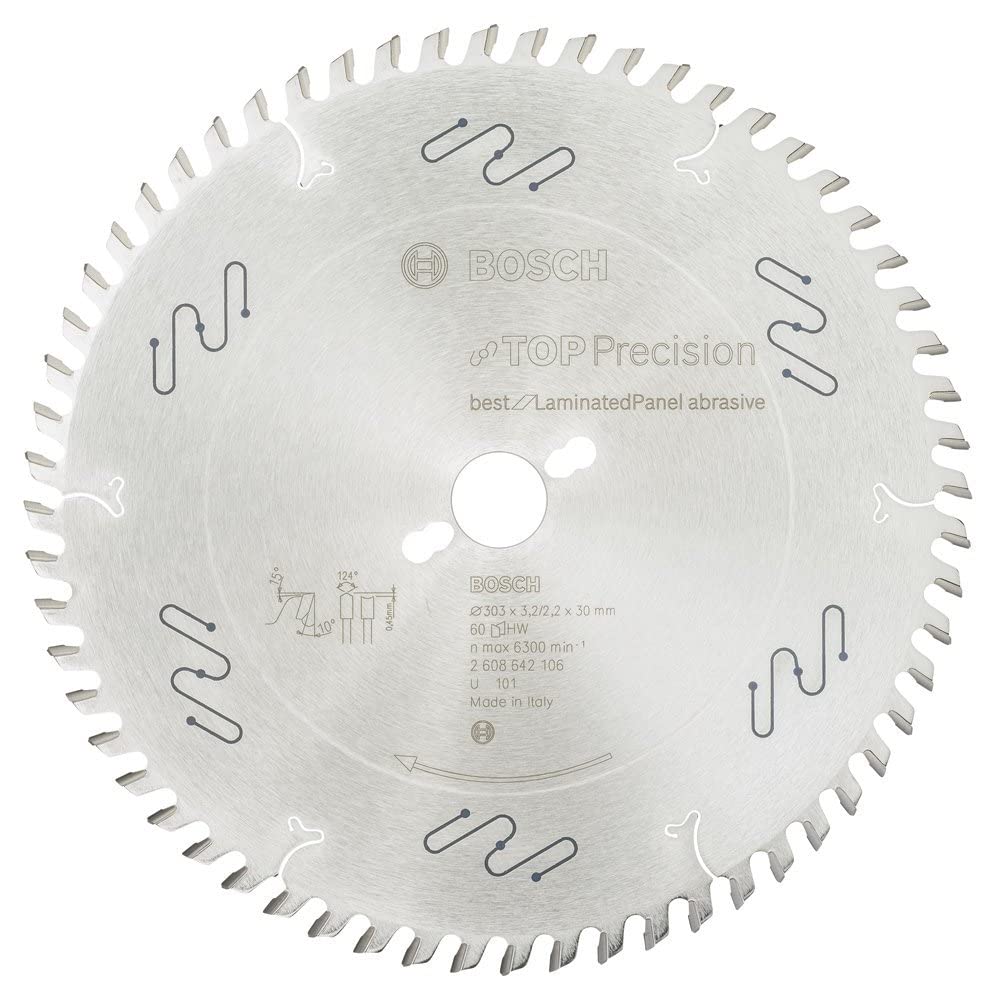 Bosch dairesel testere bıçağı Top Precision Laminated duvar askı aşındırıcı 303 x 30 x 3,2 mm, 2608642106 için en iyisi