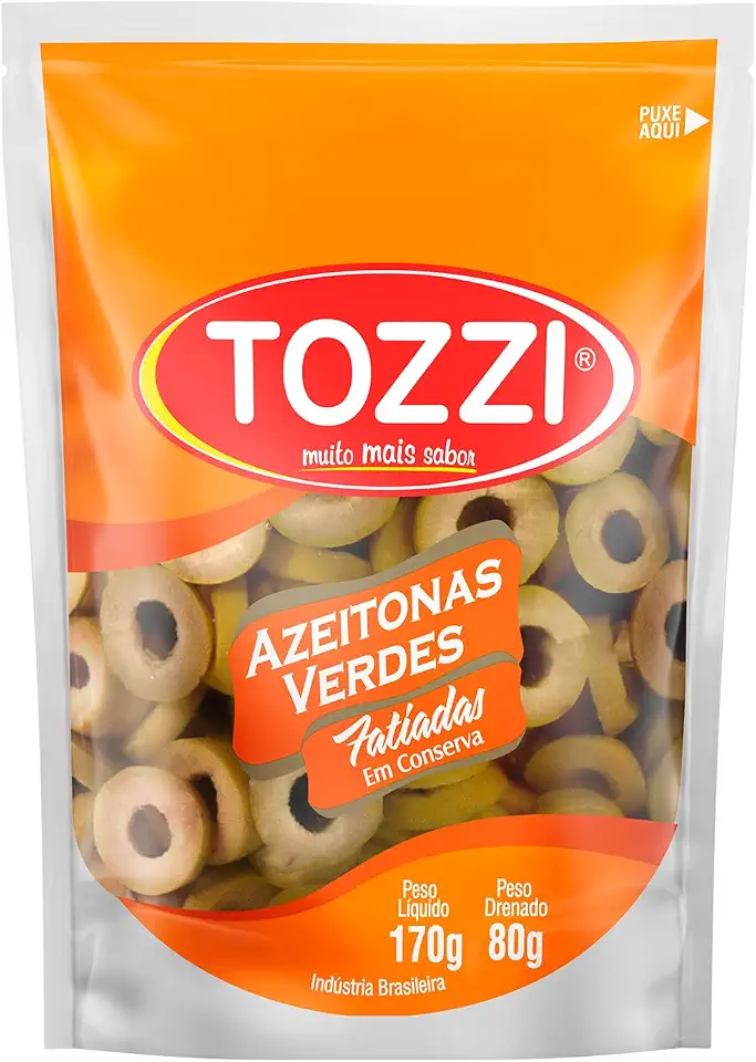Azeitona Verde Fatiada Sachet Pouch Tozzi 80g