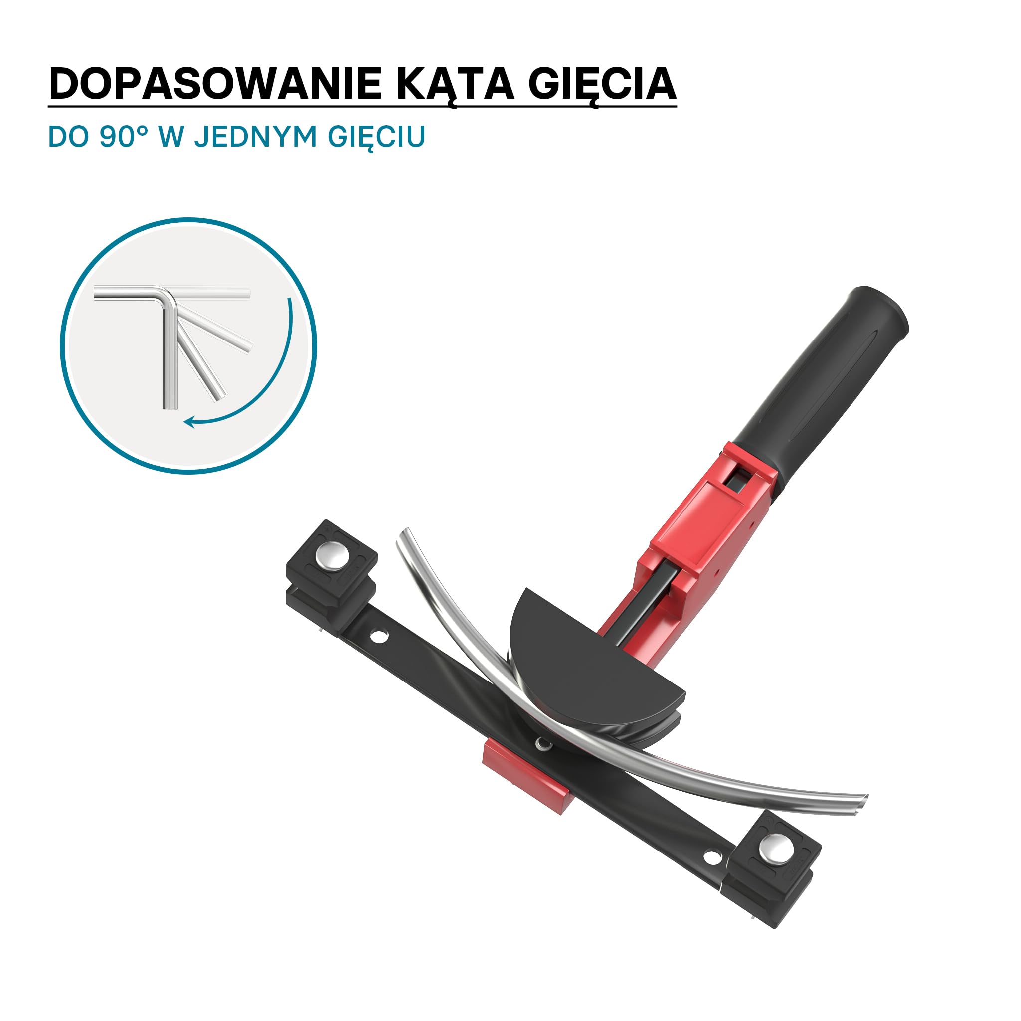 Wiltec Giętarka do rur ręczna, do średnic 14-32 mm i do kąta maks. 90°, nadaje się do rur aluminiowych, miedzianych i plastikowych
