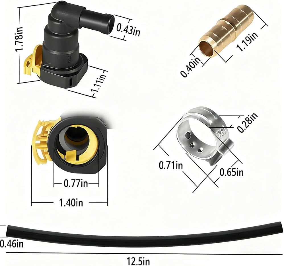 HC3Z9J338L Fuel Filter Tank Supply Line Connector Repair Kit Compatible with Ford F250 F350 F450 F550 6.7L Powerstroke Diesel 2011-2022