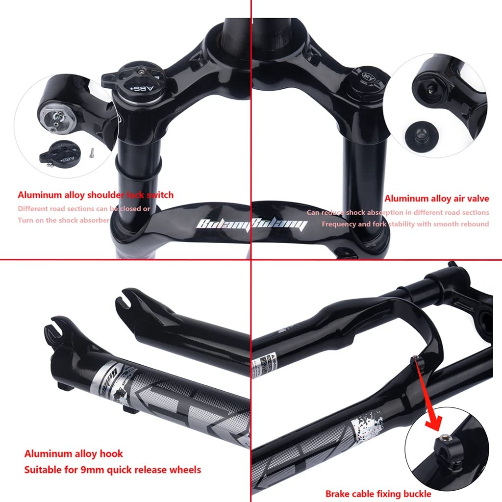 MTB Gabeln 26 27,5 29 Zoll Mountainbike Federgabel Federweg 100 Mm Luftfedergabel 28,6 Mm Gerades Rohr Manueller Lockout Scheibenbremse QR 9mm