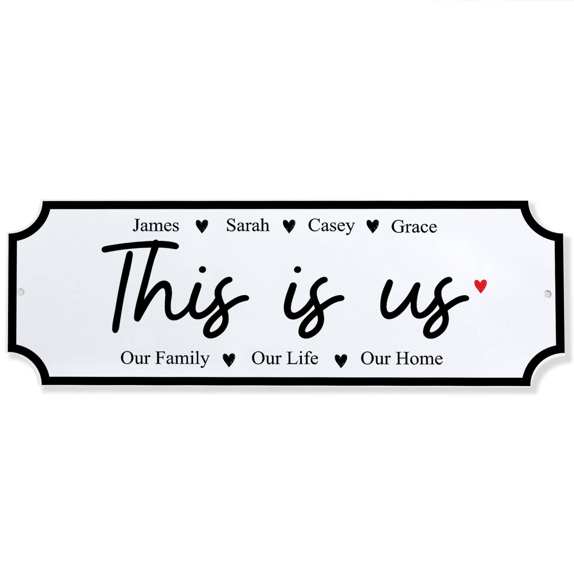 Red Ocean Personalised Family Sign THIS IS US Personalised Street Sign Custom Family Plaque New Home Gift Welcome House Warming Gift For Friends Couple