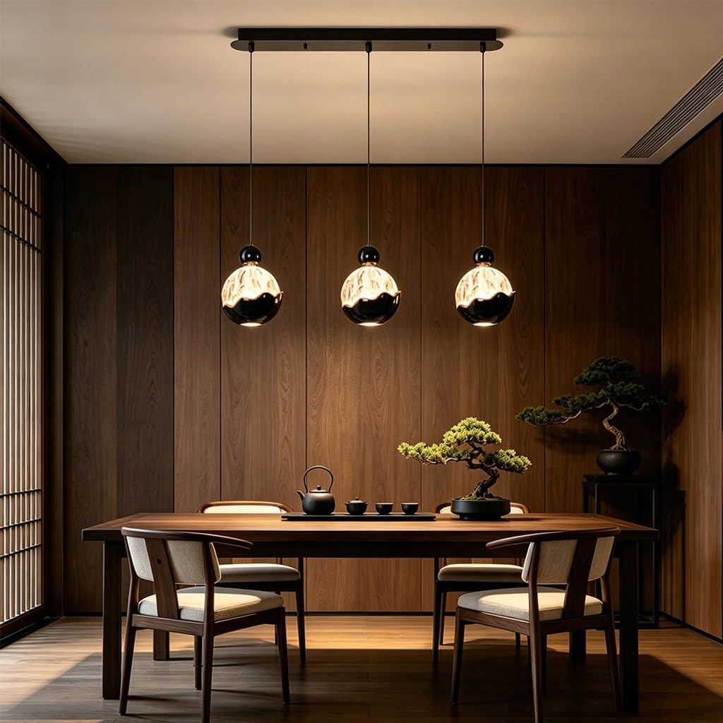 Lampadario Striscia lunga minimalista italiana di alta gamma Lampadari resina LED dimmerabile Alluminio Altezza regolabile Ideale per ristoranti isole da cucina e sale da tè