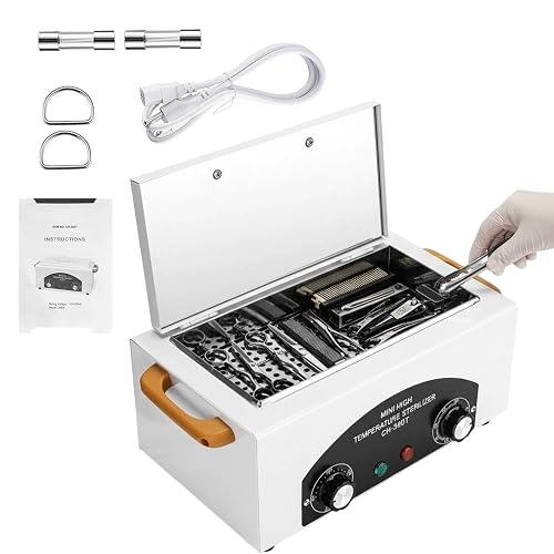 High Temperature Autoclave Machine,110V 300W 1.5L Manicure Metal Tool Cleaner Machine,Autoclave Sterilizers for Nail Tools, Autoclave Machine for Sundry Beauty Hair Nail Metal Tools with Handle