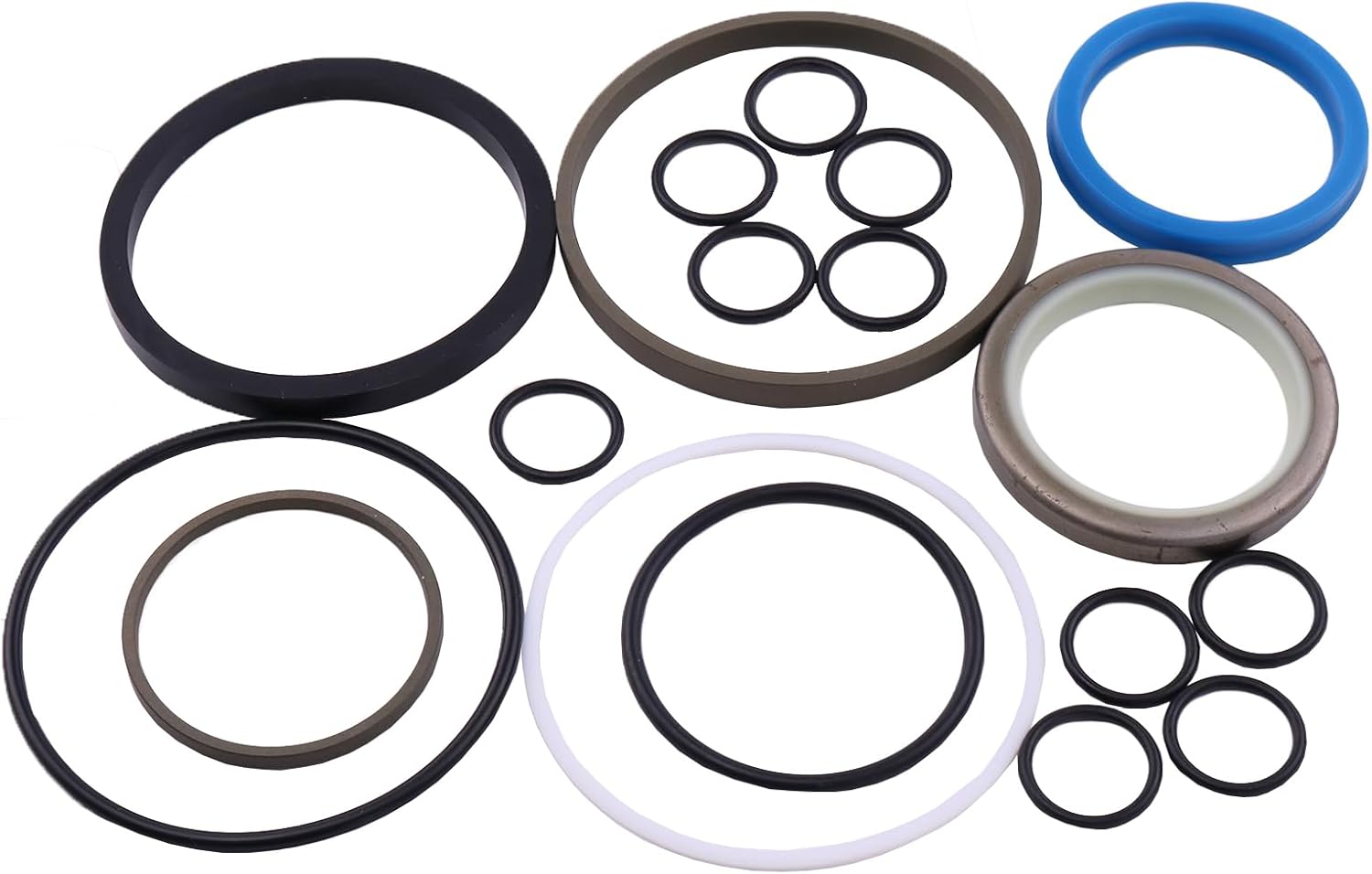 HOLDWELL Lift Cylinder Seal Kit 85802567 compatible with New.Holland Cylinder 85802567 Backhoe Loader 555E LB75 50mm Rod x 70mm Bore